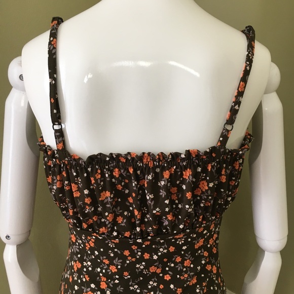 Bailey Blue Ditsy Tank Dress, Olive Rust - Picture 5 of 8